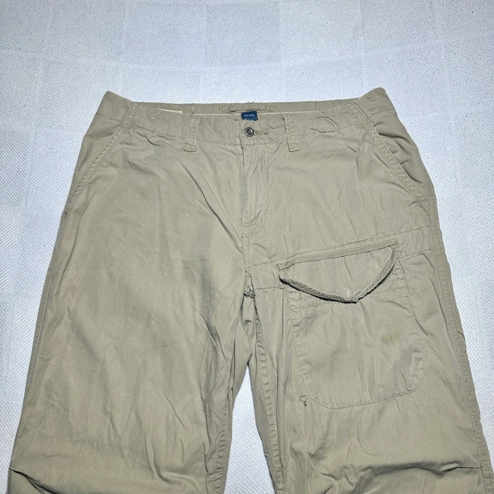 Polo Ralph Lauren Cargo Pants Men 34x32 Roll Up Leg Outdoors Hiking Tan Khaki